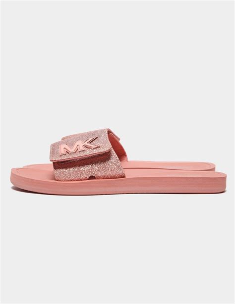 michael kors sneakers women pink|Michael Kors pink slides.